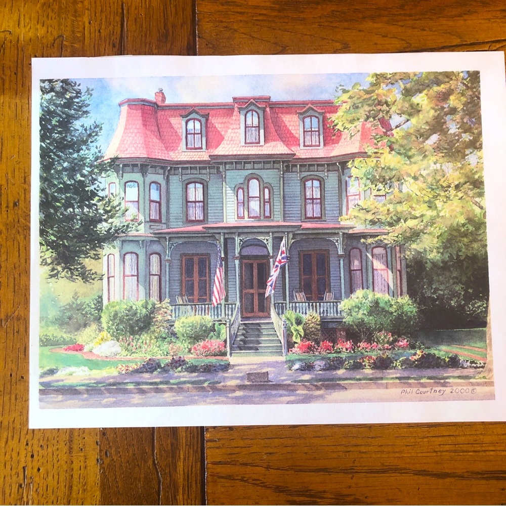 Phil Courtney Print Of Cape May, NJ Painted Lady, 2000